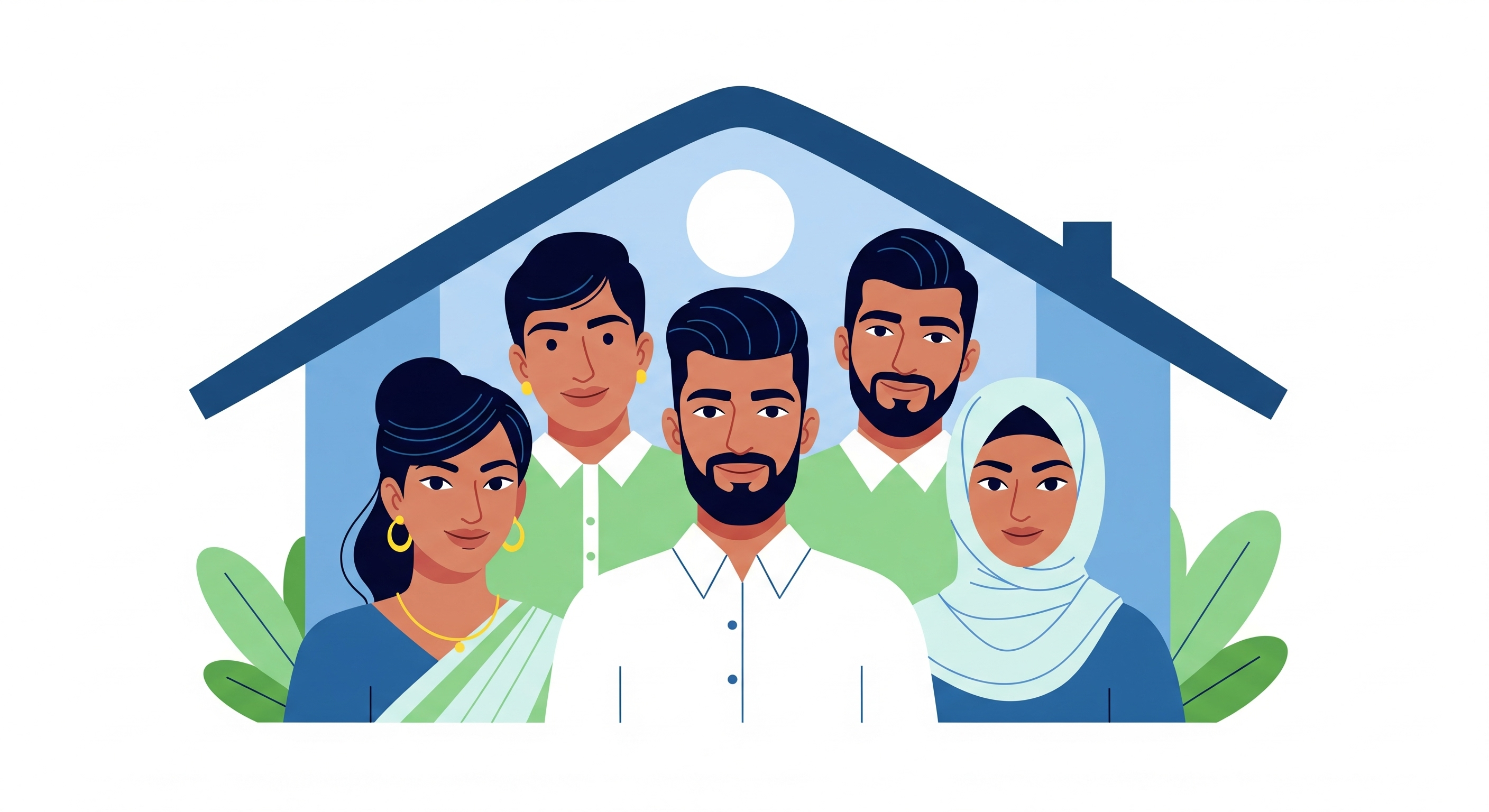 Family and home illustration